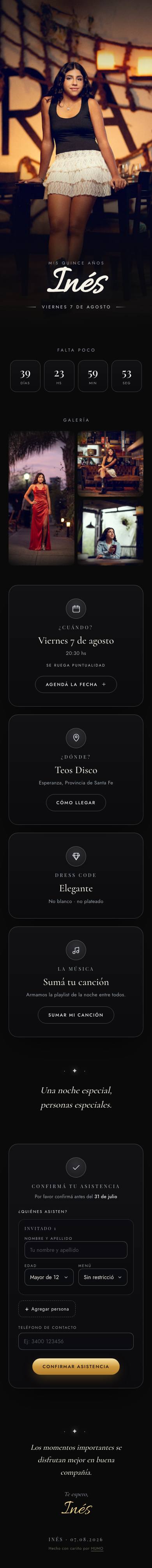 Invitación de ejemplo Noche disco completa